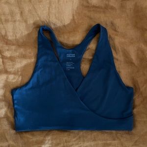 Girlfriend Collective Midnight May Crossover Nursing Bra, Size M
